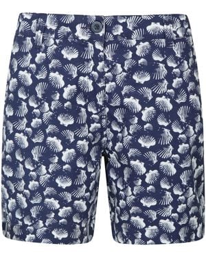Mountain Warehouse 'Lakeside Ii' Printed Shorts Uv Protection Casual Summer Bottoms Cotton - Blue
