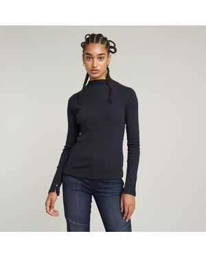 G-Star G-Star Raw Slim Rib Mock Top - Blue