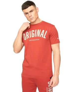 Crosshatch Kensby T-Shirt Cotton - Red