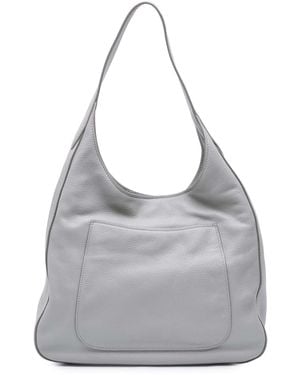 Prada Pre-Owned Vitello Daino Front Pocket Shoulder Bag - Grey