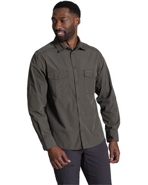 Craghoppers Kiwi Ii Long-Sleeved Shirt (Cedar) - Grey
