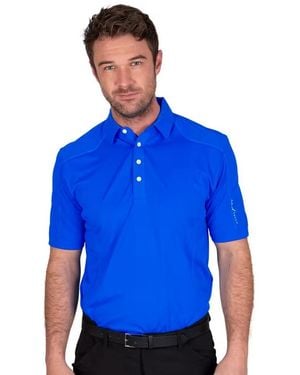 Island Green Gestikt Golf Poloshirt (koningsblauw)