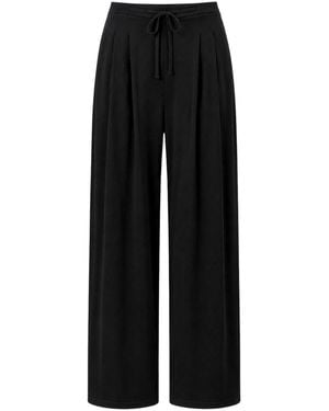 MixRay High-Waist Wide-Leg Jersey Trousers - Black