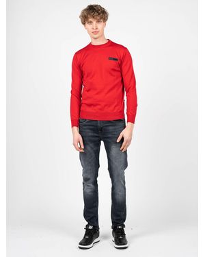 Philipp Plein Stoppen Merino Mannen Rood