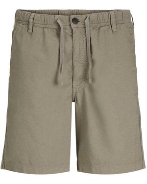 Jack & Jones And Linen Blend Shorts (Dusty) - Green