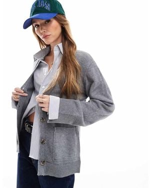 Cotton On Lux V Neck Pocket Cardigan - Grey