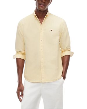 Tommy Hilfiger Shirts Regular Fit Oxford Long Sleeve Casual Cotton Formal - Natural
