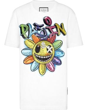 Philipp Plein T-shirt Man Pasvorm Smile - Wit