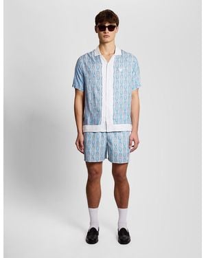 Lyle & Scott Floral Swim Shorts - Blue