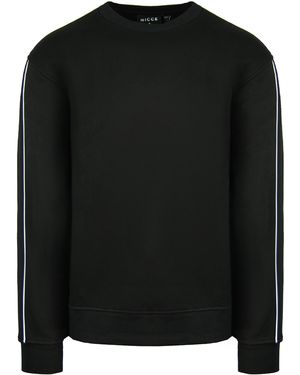 Nicce London Crew Neck Long Sleeve Pullover Geti Sweashirt 211 1 03 07 0001 Cotton - Black