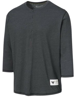 Under Armour Project Rock3⁄4 Sleeve Henley - Grey