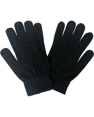 Sock Snob Adult Thin Knitted Winter Warm Magic Thermal Wool Gloves - Black