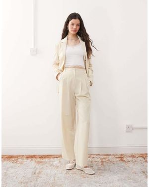 Miss Selfridge Essential Wide Leg Trouser - Natural