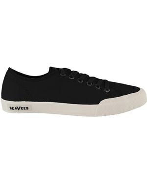 Seavees Monterey Plimsolls Canvas - Black