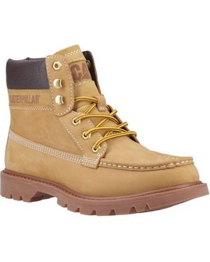 Caterpillar Cat Lifestyle Colorado Moc Toe Leather Honey Reset Ankle Boots - Natural