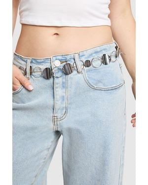 Boohoo Circle Chain Belt - Blue