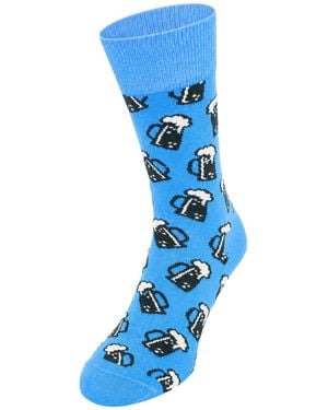 Happy Socks 1-Pack Beer Cotton - Blue