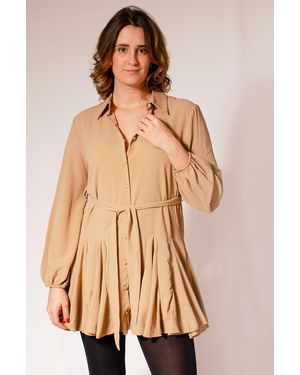 New Look Fit & Flare Skater Dress - Natural