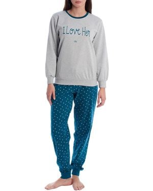 Kisses&Love Winter Plush Cotton Pyjamas Klp2 - Grey