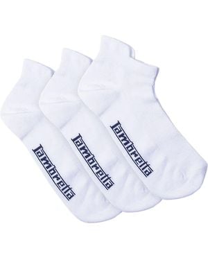 Lambretta Trainer Socks (Pack Of 3) - White