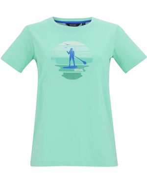 Regatta Ladies Filandra Vx Sunset Paddleboard T-Shirt (Ice) - Green
