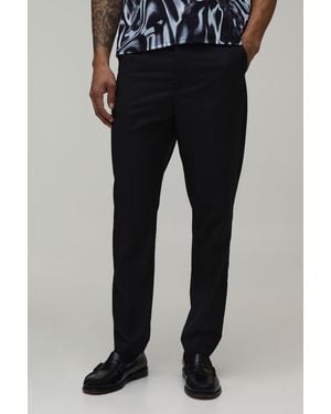 BoohooMAN Tapered Tailored Trousers - Black
