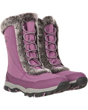 Mountain Warehouse 'Ohio' Snow Boots Faux Fur Thermal Proof Everyday Winter Shoes - Purple