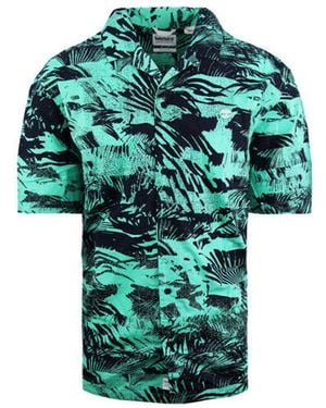 Timberland Stretch Floral Summer Shirt - Green