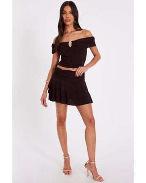 Quiz Ruffle Tiered Skort