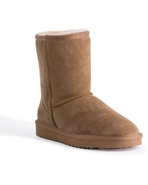 Aus Wooli "Cronulla" Australia Mid Calf Sheepskin Boot, Tan - Brown