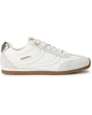 Carvela Kurt Geiger Suede Fabric Florence Trainer Trainers - White