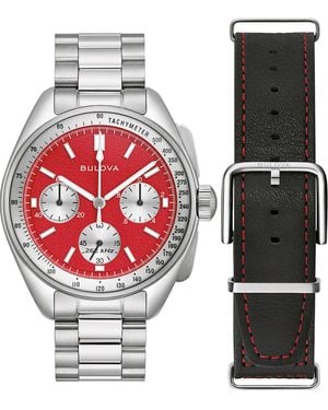 Bulova Archive Series Lunar Pilot Blood Moon Watch 96K115 Stainless Steel - Metallic