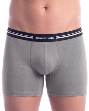 Abanderado Long Cotton Boxer Shorts Advanced A0F9I - Grey