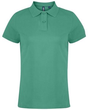 Asquith & Fox Ladies Plain Short Sleeve Polo Shirt (Kelly) - Green