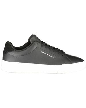 Tommy Hilfiger Essential Leather Trainer - Black