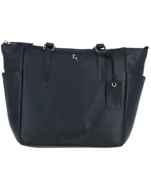 Ashwood Leather 'Oxford' Elegant Real Tote Bag - Blue