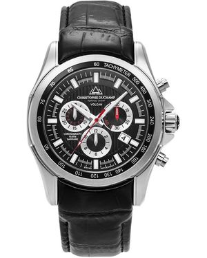 Christophe Duchamp Volcan Chronograph Watch 44Mm - Black