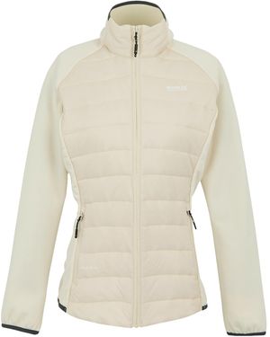 Regatta Ladies Clumber V Hybrid Jacket (Light Vanilla/Seal) - White