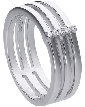 Diamonfire 6121061082170 Ladies Ring Sterling - Grey