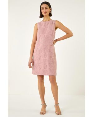 Roman Premium Sequin Shift Dress - Pink