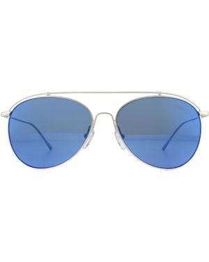 Calvin Klein Sunglasses 2163S 044 Matte Sliver Solid - Blue