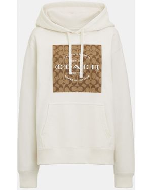 COACH Signature Square Hoodie - White