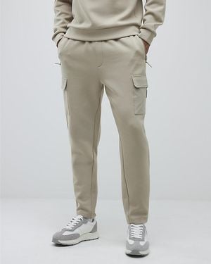 River Island Joggers Slim Fit Nylon Hybrid - Natural