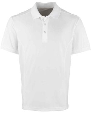 PREMIER Coolchecker Pique Polo Shirt - White