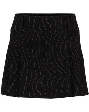 HUGO X Bella Poarch Pinstripe Mini Skirt - Black
