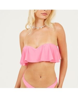 Brave Soul Structured Bikini Top - Pink