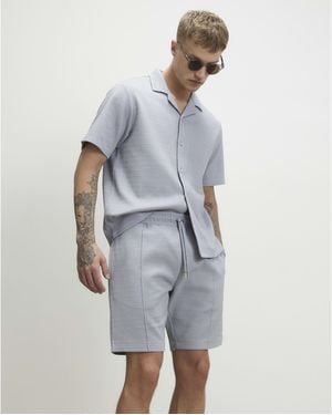 River Island Slim Fit Jacquard Textured Shorts Cotton - Grey