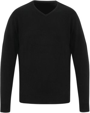PREMIER Essential Acrylic V-Neck Jumper - Black