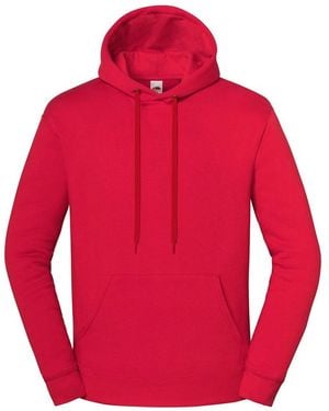 Fruit Of The Loom Adult Iconic Premium Hoodie (Fire) - Red
