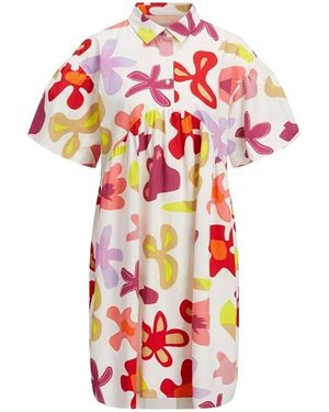 JJXX Jack & Jones Dress Designer Flower Print - White